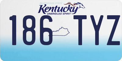 KY license plate 186TYZ