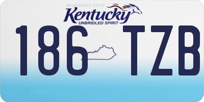 KY license plate 186TZB