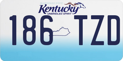 KY license plate 186TZD