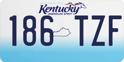 KY license plate 186TZF