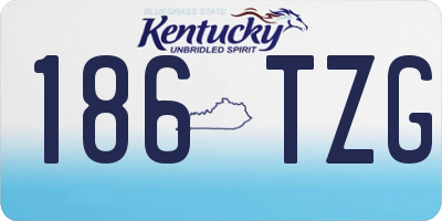 KY license plate 186TZG