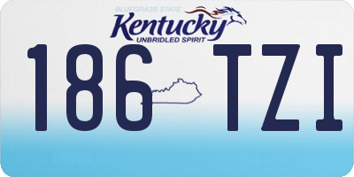 KY license plate 186TZI