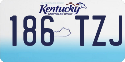KY license plate 186TZJ