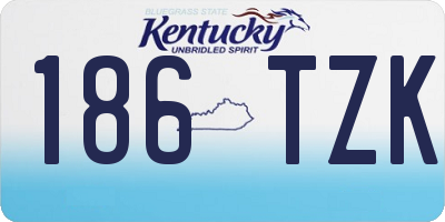 KY license plate 186TZK