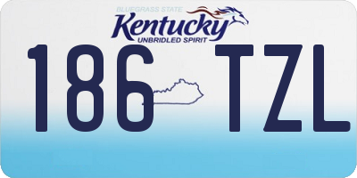 KY license plate 186TZL