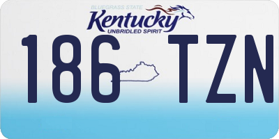 KY license plate 186TZN