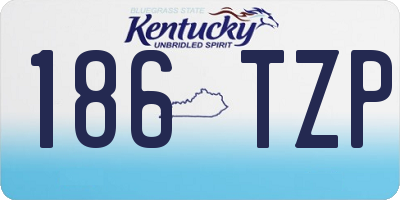 KY license plate 186TZP