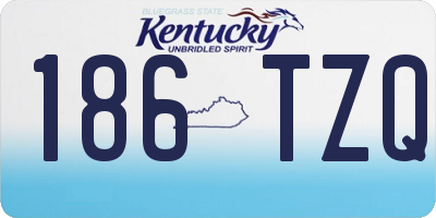 KY license plate 186TZQ