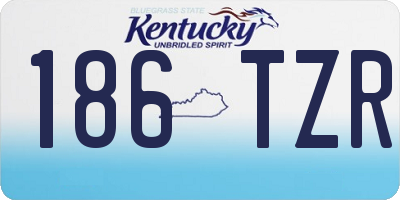 KY license plate 186TZR