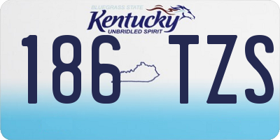 KY license plate 186TZS