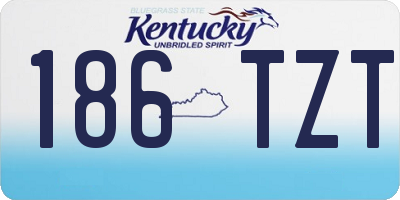 KY license plate 186TZT
