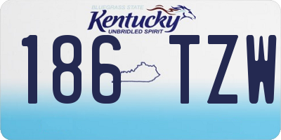 KY license plate 186TZW