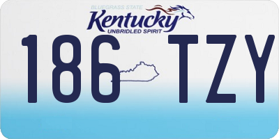 KY license plate 186TZY