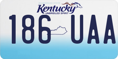 KY license plate 186UAA