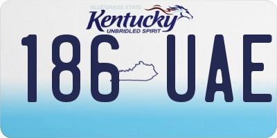 KY license plate 186UAE
