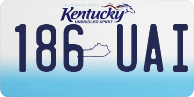 KY license plate 186UAI