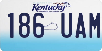 KY license plate 186UAM