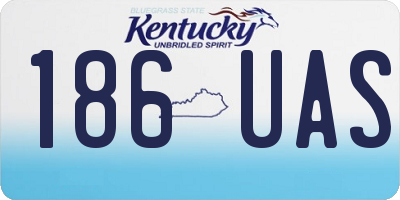 KY license plate 186UAS