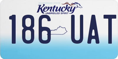 KY license plate 186UAT