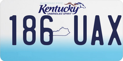 KY license plate 186UAX