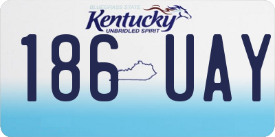 KY license plate 186UAY