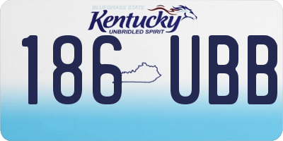 KY license plate 186UBB