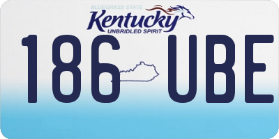 KY license plate 186UBE