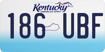 KY license plate 186UBF
