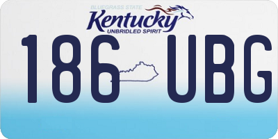 KY license plate 186UBG