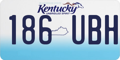 KY license plate 186UBH