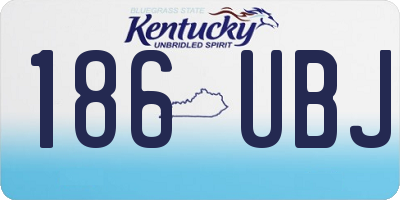KY license plate 186UBJ