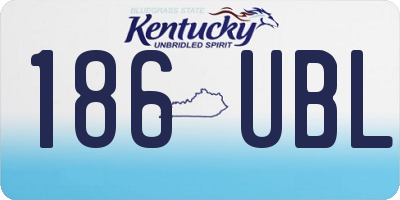 KY license plate 186UBL