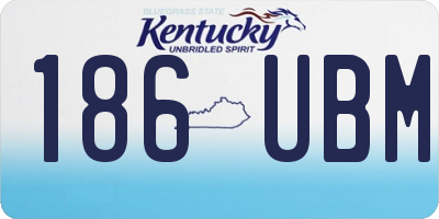 KY license plate 186UBM