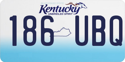 KY license plate 186UBQ