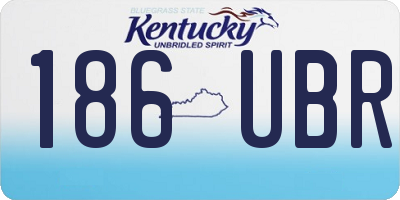KY license plate 186UBR