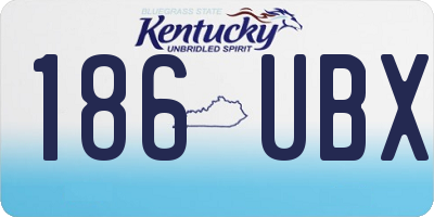 KY license plate 186UBX