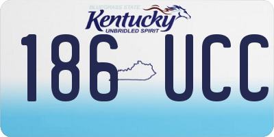 KY license plate 186UCC
