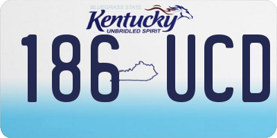 KY license plate 186UCD