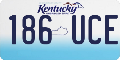 KY license plate 186UCE