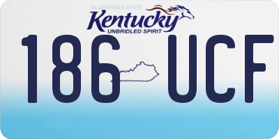 KY license plate 186UCF