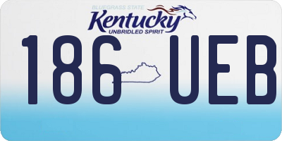 KY license plate 186UEB