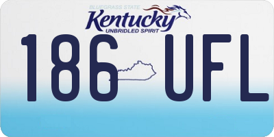 KY license plate 186UFL