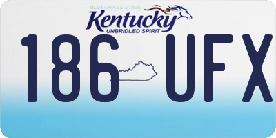 KY license plate 186UFX