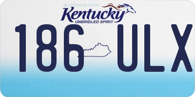 KY license plate 186ULX