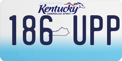 KY license plate 186UPP