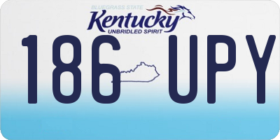 KY license plate 186UPY