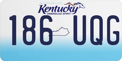 KY license plate 186UQG