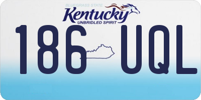 KY license plate 186UQL