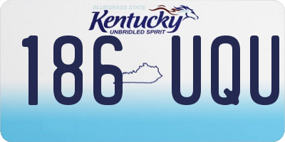 KY license plate 186UQU