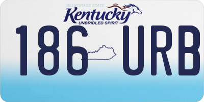 KY license plate 186URB